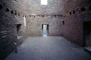 interior of chaco ruins