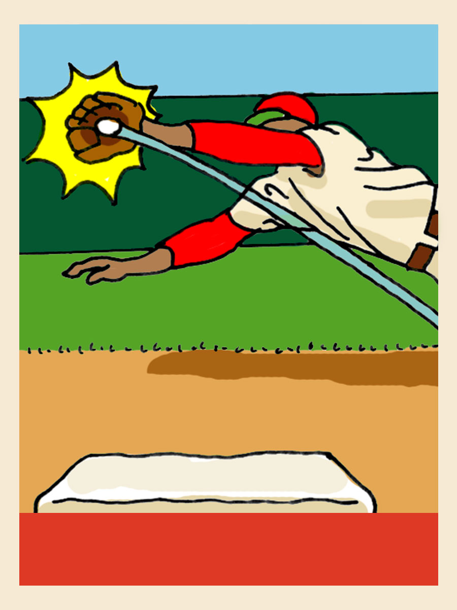 Player Hitting Baseball