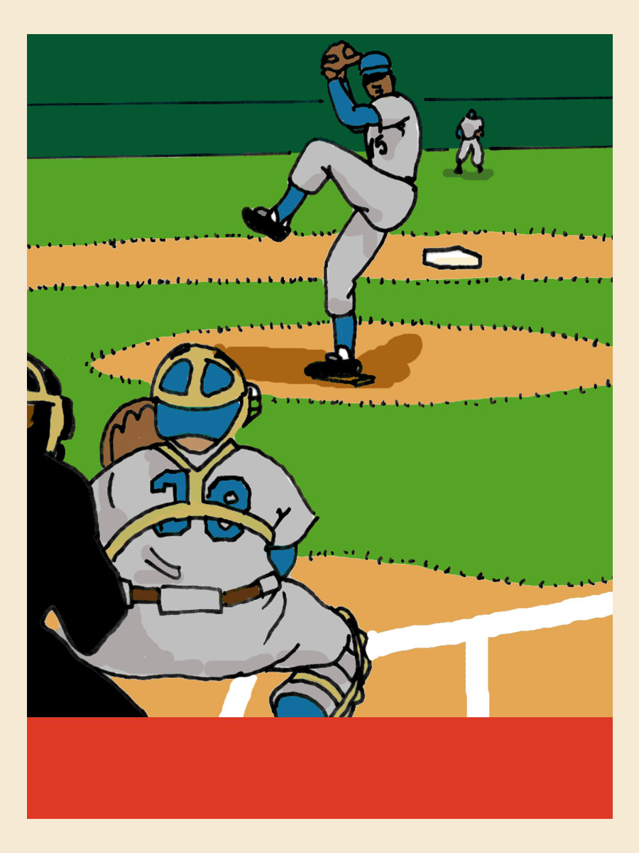 Player Hitting Baseball