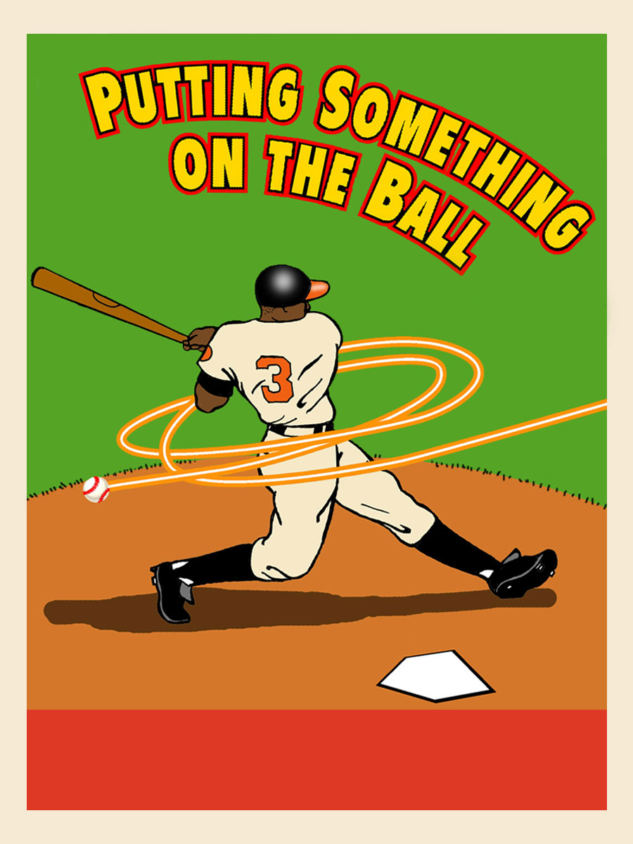 Putting Something on the Ball Baseball Card