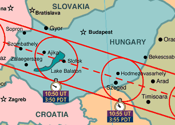 Path of Totality Through Central Europe