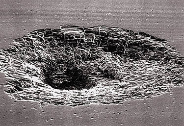 Micro-meteoroid crater