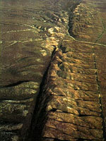Aerial view of the San Andreas fault