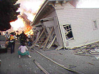 Collapsed house in the Marina district