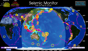 earthquakes today map