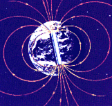 Field lines of the earth's magnetic field 