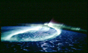 Auroral ring photographed from the Space Shuttle