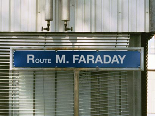 Route Faraday sign