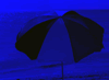 blue photo of beach umbrella