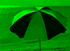 green photo of beach umbrella